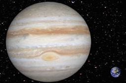 Planeten im Sonnensystem - Erde Jupiter